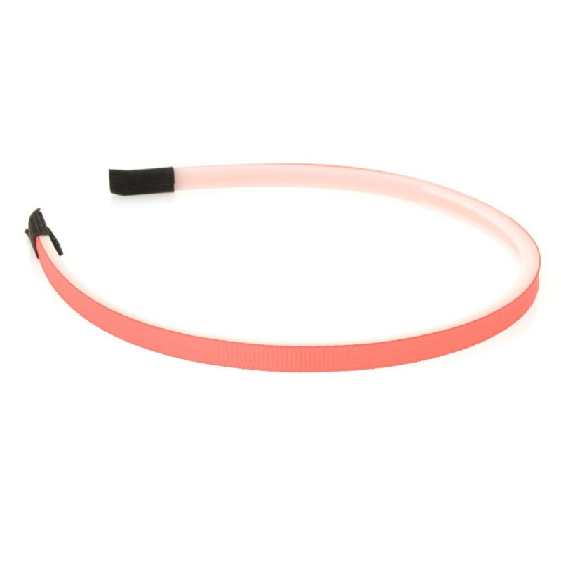 Набор обручей заготовок с репсовой лентой 0.7см коралловый (13681)