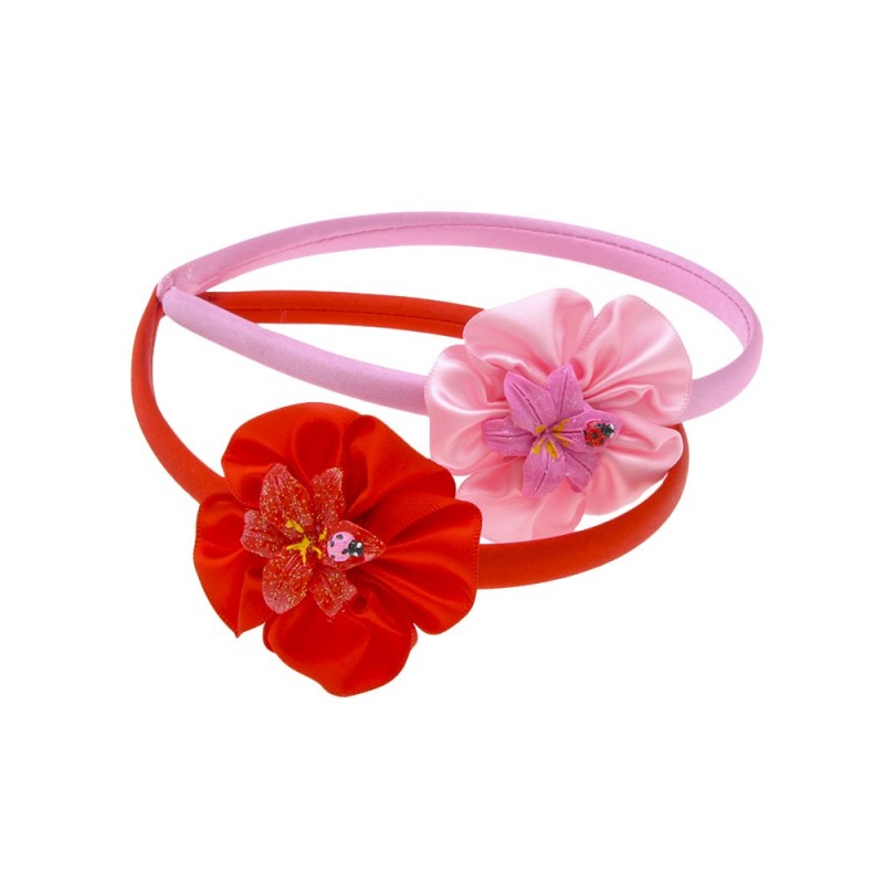 Набор детских обручей для волос Цветок с божьей коровкой (1468)