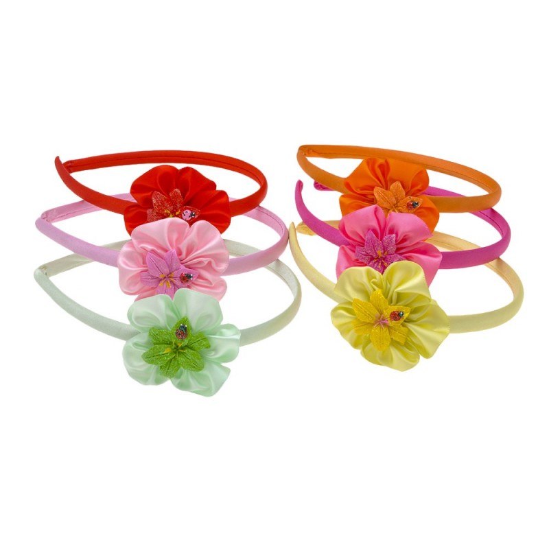 Набор детских обручей для волос Цветок с божьей коровкой (1468)