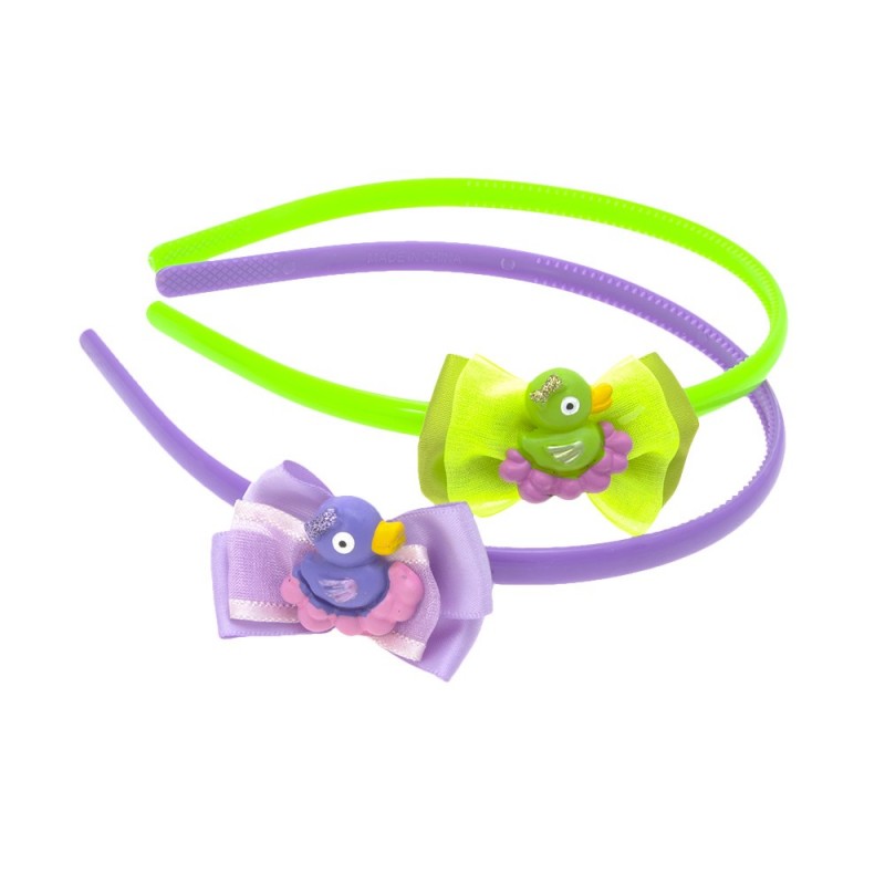 Набор детских обручей для волос с украшением Уточка (1543)