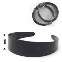 Набор пластиковых обручей заготовок 4см 12шт чёрный (23355)