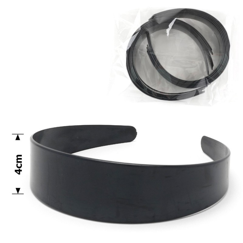 Набор пластиковых обручей заготовок 4см 12шт чёрный (23355)