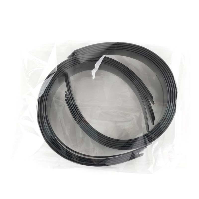 Набор пластиковых обручей заготовок 4см 12шт чёрный (23355)