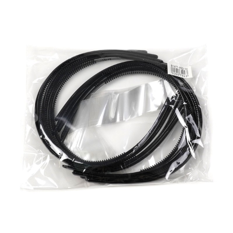 Набор обручей для волос 0.8см глянцевый черный (26202)