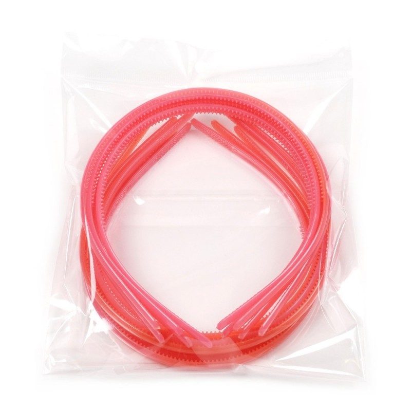Набор обручей для волос 0.75см розовый (30011)