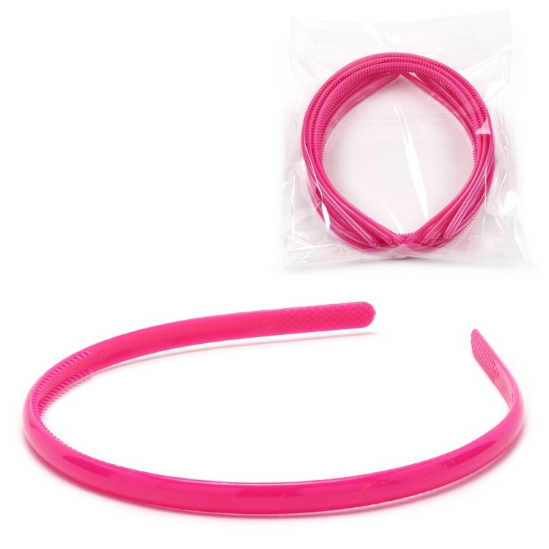 Набор обручей для волос 0.75см малиновый (30034)