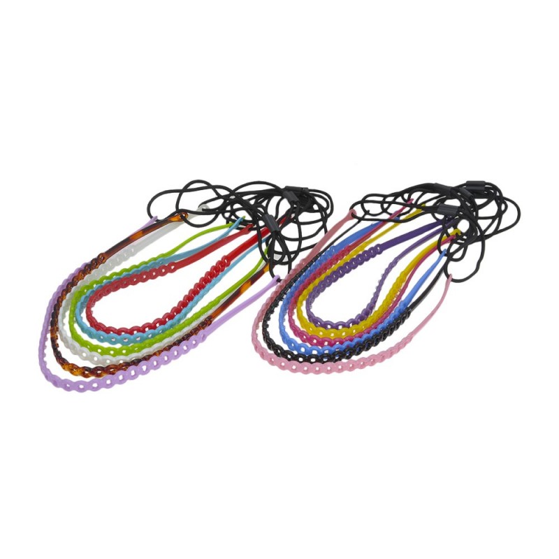 Набор обручей-повязок для волос силиконовый (5659)