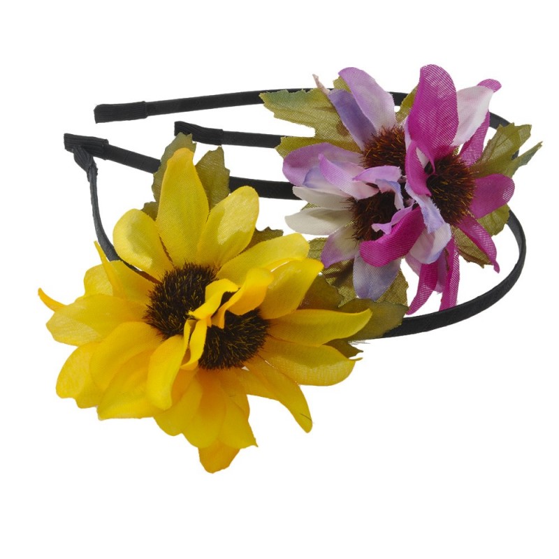 Набор обручей для волос с цветком (5835)