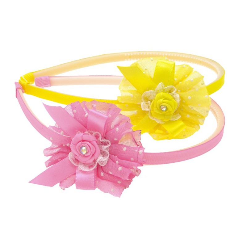 Набор детских обручей для волос с бантиком (7305)
