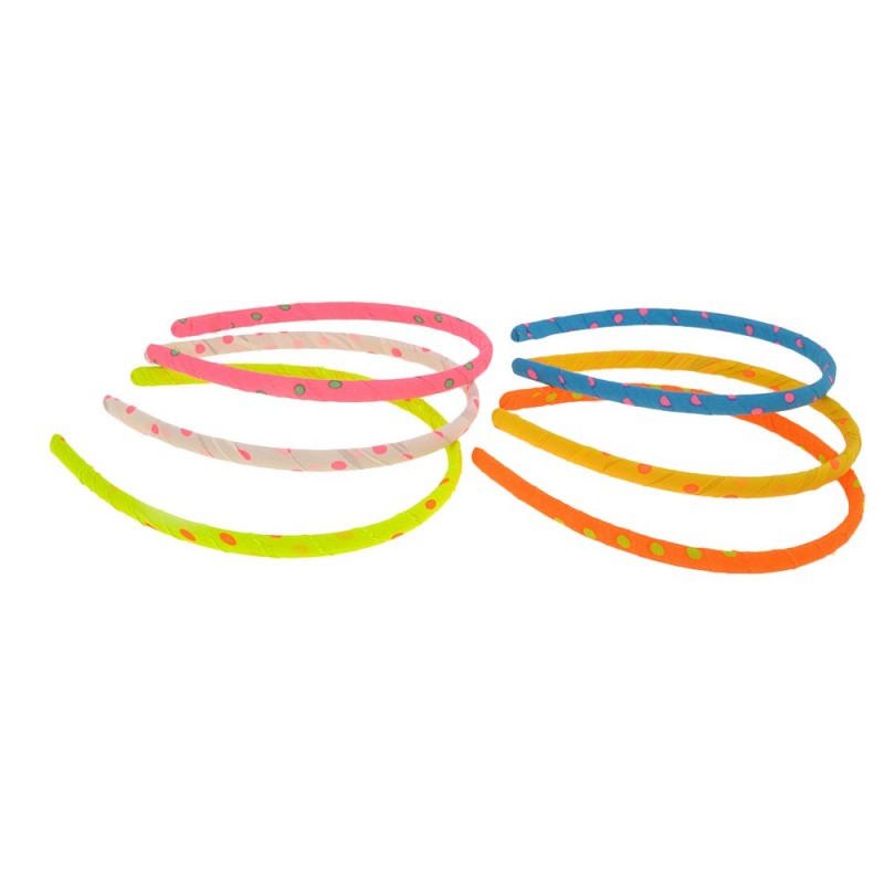 Набор обручей для волос детский с принтом горошек (8191)