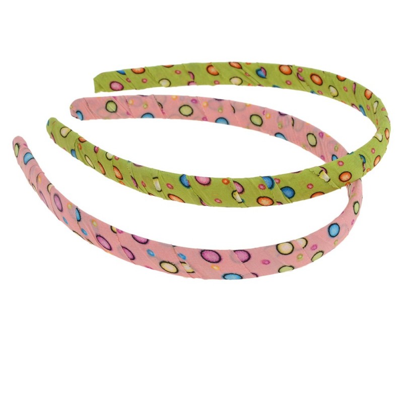 Набор обручей для волос с принтом горошек (8316)