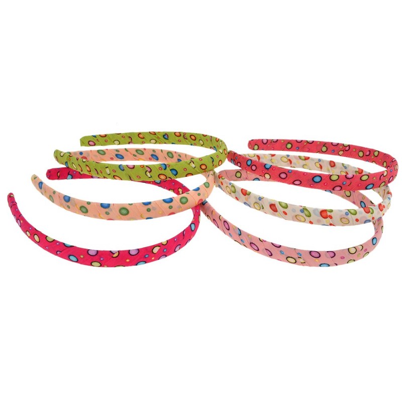 Набор обручей для волос с принтом горошек (8316)