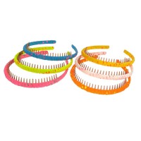 Набор обручей для волос с гребнем и принтом горошек (8325)