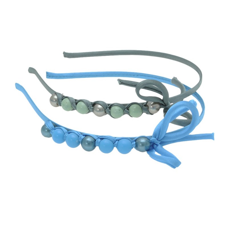 Набор обручей для волос с украшением из бусин (9729)