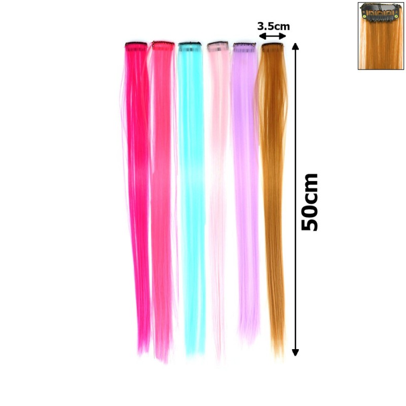 Набор прядей-канекалонов на заколке 50см однотонные (15379)