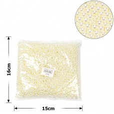 Набор жемчужных бусин 6мм 2500шт 250г молочный (15756)