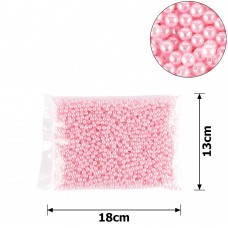 Набор жемчужных бусин 6мм 2500шт 250г розовый (15758)