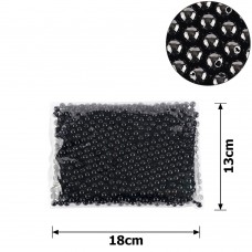 Набор жемчужных бусин 8мм 1000шт 250г черный (15765)