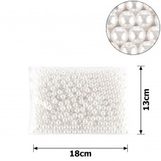 Набор жемчужных бусин 10мм 500шт 250г белый (15767)