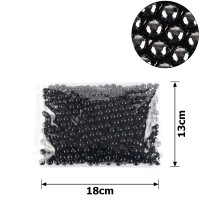 Набор жемчужных бусин 10мм 500шт 250г черный (15770)