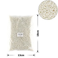 Набор жемчужных бусин 3мм 250г молочный (25797)