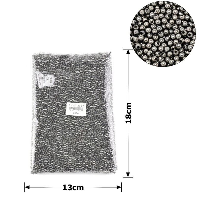 Набор жемчужных бусин 3мм 250г графитовый (25806)