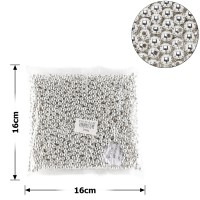 Набор жемчужных бусин 6мм 2500шт 250г серебристый (25821)