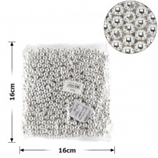 Набор жемчужных бусин 8мм 1000шт 250г серебристый (25828)