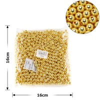 Набор жемчужных бусин 8мм 1000шт 250г золотистый (25829)