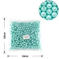 Набор жемчужных бусин 10мм 500шт 250г бирюзовый (25832)