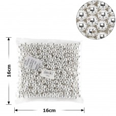 Набор жемчужных бусин 10мм 500шт 250г серебристый (25835)