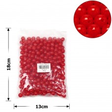 Набор жемчужных бусин 12мм 295шт 250г красный (27081)