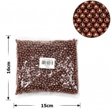 Набор жемчужных бусин 6мм 2500шт 250г коричневый (27082)