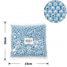 Набор жемчужных бусин 8мм 1000шт 250г голубой (27097)