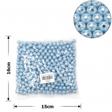 Набор жемчужных бусин 10мм 500шт 250г голубой (27106)