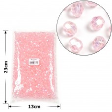 Набор граненых бусин 8мм 900шт 250г розовый-хамелеон (30403)