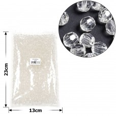 Набор граненых бусин 8мм 900шт 250г белый (30406)