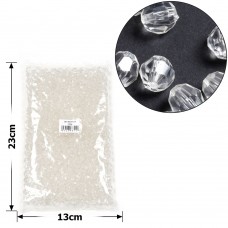 Набор граненых бусин 10мм 500шт 250г белый (30407)