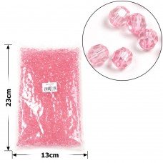 Набор граненых бусин 8мм 900шт 250г розовый (30410)