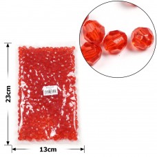 Набор граненых бусин 10мм 500шт 250г красный (30413)