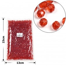 Набор граненых бусин 8мм 900шт 250г гранатовый (30414)