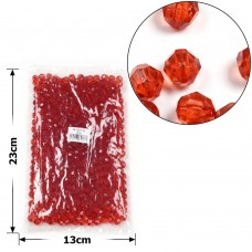 Набор граненых бусин 10мм 500шт 250г гранатовый (30415)