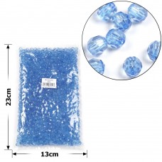 Набор граненых бусин 8мм 900шт 250г голубой (30416)