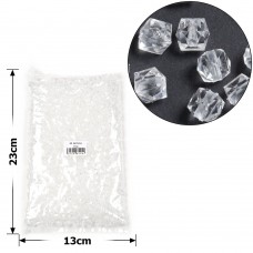 Набор бусин кубиков 8мм 900шт 250г белый (30420)