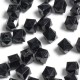 Набор бусин кубиков 8мм 900шт 250г черный (30422)