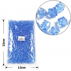 Набор бусин кубиков 8мм 900шт 250г голубой (30432)