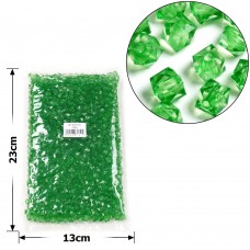 Набор бусин кубиков 8мм 900шт 250г изумрудный (30434)