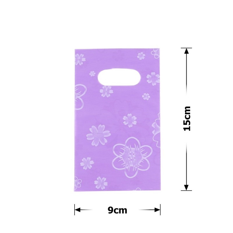 Набор подарочных целлофановых пакетов 9x15см 50шт (4751)