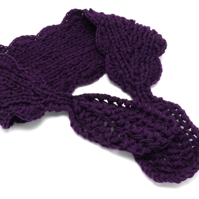 Повязка вязаная на голову (15923) вариант 10