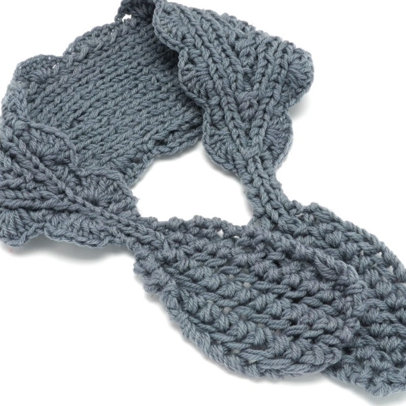 Повязка вязаная на голову (15923) вариант 02